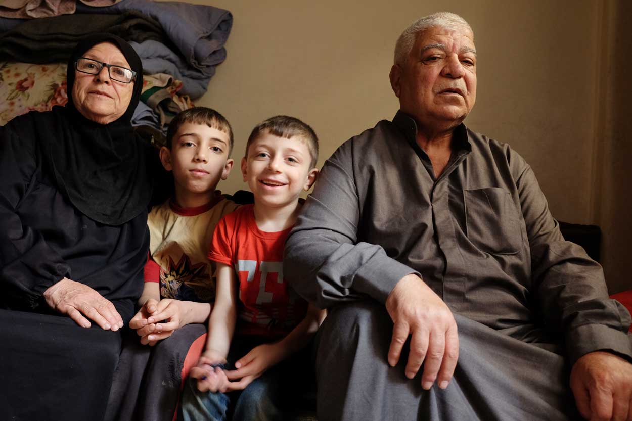 The elderly are looking after their orphaned grandchildren.